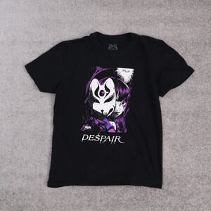 Shinya Despair Anime Small Solid Black Short Sleeve T-Shirt